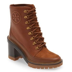 Tory Burch 🤎 Miller Mixed Materials Lug Sole Boot